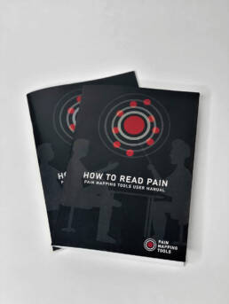 Doctor & Patient User Manual (2020) Includes pictorial designed infographics and images of pain formed through a reflective process of transposed image making to add clarity around reading a pain experience