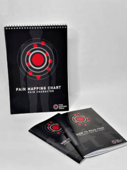 Pain Mapping Tools Manual & Pain Mapping Chart (2020) Print design covers